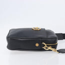 VERSACE Shoulder Bag Leather Black Gold Auth BA16708A-3