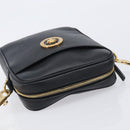 VERSACE Shoulder Bag Leather Black Gold Auth BA16708A-6