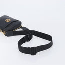 VERSACE Shoulder Bag Leather Black Gold Auth BA16708A-7