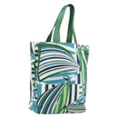 Salvatore Ferragamo Tote Bag Canvas Green Silver Auth BA16713A-1