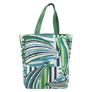 Salvatore Ferragamo Tote Bag Canvas Green Silver Auth BA16713A-2