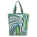 Salvatore Ferragamo Tote Bag Canvas Green Silver Auth BA16713A-3