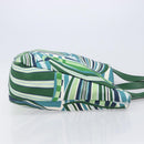 Salvatore Ferragamo Tote Bag Canvas Green Silver Auth BA16713A-4