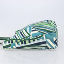 Salvatore Ferragamo Tote Bag Canvas Green Silver Auth BA16713A-5