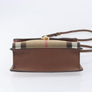 BURBERRY Nova Check Shoulder Bag Canvas Beige Gold Auth BA16725A-10