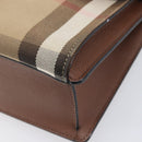 BURBERRY Nova Check Shoulder Bag Canvas Beige Gold Auth BA16725A-11