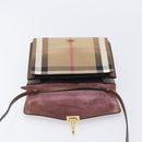 BURBERRY Nova Check Shoulder Bag Canvas Beige Gold Auth BA16725A-17