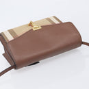 BURBERRY Nova Check Shoulder Bag Canvas Beige Gold Auth BA16725A-6