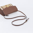 BURBERRY Nova Check Shoulder Bag Canvas Beige Gold Auth BA16725A-7