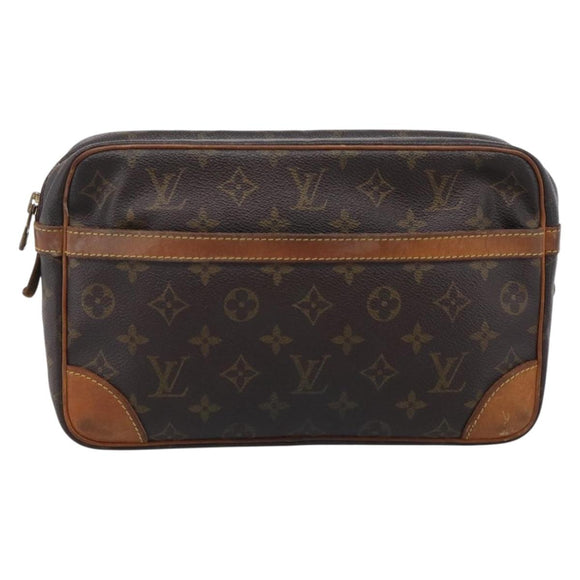 LOUIS VUITTON Monogram Compiegne 28 Clutch Bag M51845 LV Auth BA16733