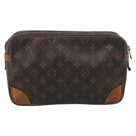 LOUIS VUITTON Monogram Compiegne 28 Clutch Bag M51845 LV Auth BA16733