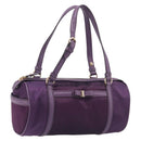 Salvatore Ferragamo Vala Hand Bag Nylon Purple Gold Auth BA16735A-1