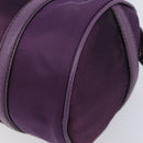 Salvatore Ferragamo Vala Hand Bag Nylon Purple Gold Auth BA16735A-10