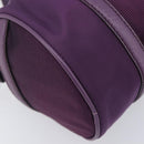 Salvatore Ferragamo Vala Hand Bag Nylon Purple Gold Auth BA16735A-11