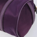 Salvatore Ferragamo Vala Hand Bag Nylon Purple Gold Auth BA16735A-12