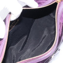 Salvatore Ferragamo Vala Hand Bag Nylon Purple Gold Auth BA16735A-17