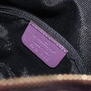 Salvatore Ferragamo Vala Hand Bag Nylon Purple Gold Auth BA16735A-22