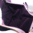 Salvatore Ferragamo Vala Hand Bag Nylon Purple Gold Auth BA16735A-23