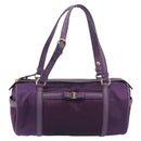 Salvatore Ferragamo Vala Hand Bag Nylon Purple Gold Auth BA16735A-2