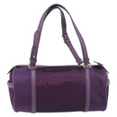 Salvatore Ferragamo Vala Hand Bag Nylon Purple Gold Auth BA16735A-3