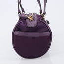 Salvatore Ferragamo Vala Hand Bag Nylon Purple Gold Auth BA16735A-5