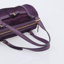 Salvatore Ferragamo Vala Hand Bag Nylon Purple Gold Auth BA16735A-7