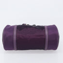 Salvatore Ferragamo Vala Hand Bag Nylon Purple Gold Auth BA16735A-9