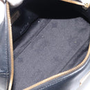 MCM Hand Bag Leather Black Gold Auth BA16736A-19