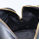 MCM Hand Bag Leather Black Gold Auth BA16736A-20
