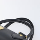 MCM Hand Bag Leather Black Gold Auth BA16736A-8