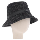 GUCCI GG Marmont Bucket Hat M Beige Gold 768647 Auth BA16737M-1