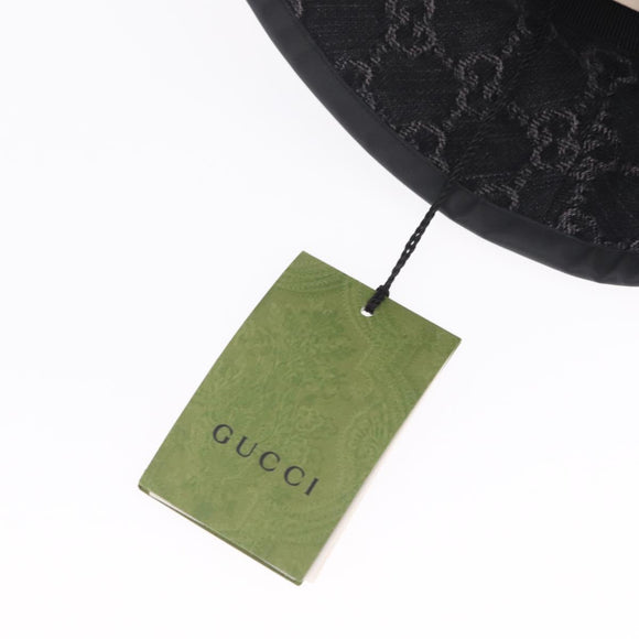 GUCCI GG Marmont Bucket Hat M Beige Gold 768647 Auth BA16737M