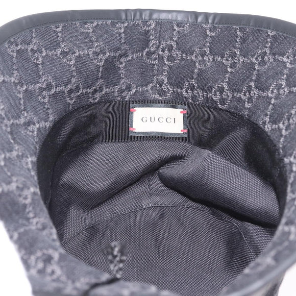 GUCCI GG Marmont Bucket Hat M Beige Gold 768647 Auth BA16737M