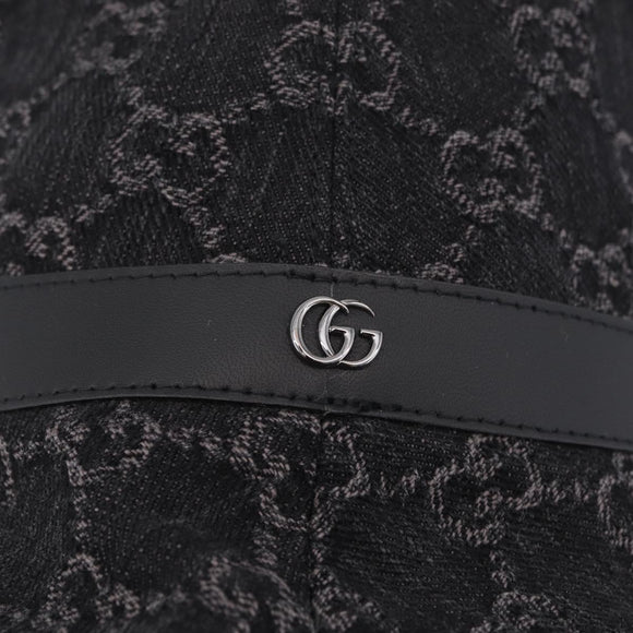 GUCCI GG Marmont Bucket Hat M Beige Gold 768647 Auth BA16737M
