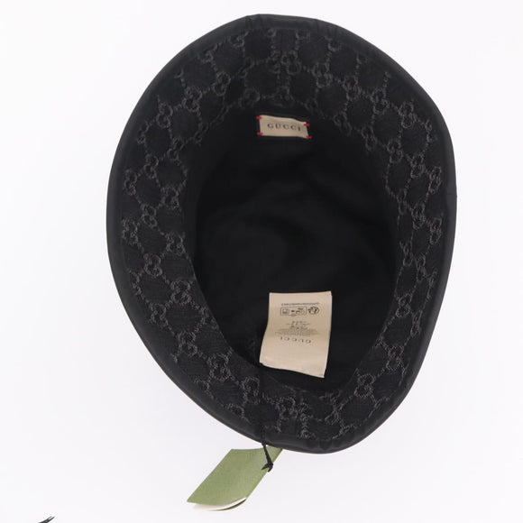 GUCCI GG Marmont Bucket Hat M Beige Gold 768647 Auth BA16737M