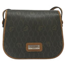 Christian Dior Honeycomb Canvas Shoulder Bag PVC Khaki Auth BA1674-13