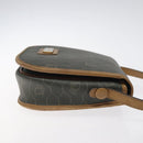 Christian Dior Honeycomb Canvas Shoulder Bag PVC Khaki Auth BA1674-3