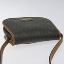Christian Dior Honeycomb Canvas Shoulder Bag PVC Khaki Auth BA1674-6