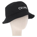 CELINE Bucket Hat Canvas L Black Auth BA16743M-1