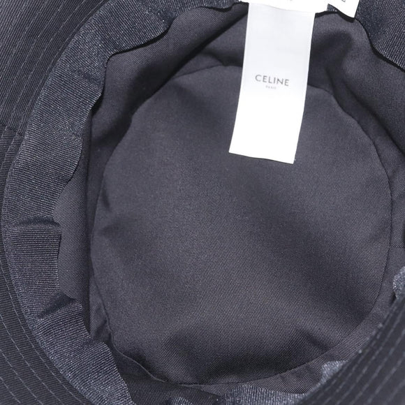 CELINE Bucket Hat Canvas L Black Auth BA16743M