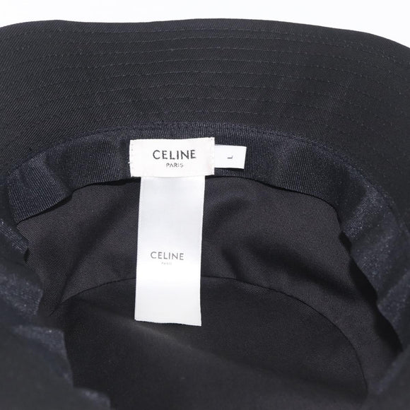 CELINE Bucket Hat Canvas L Black Auth BA16743M