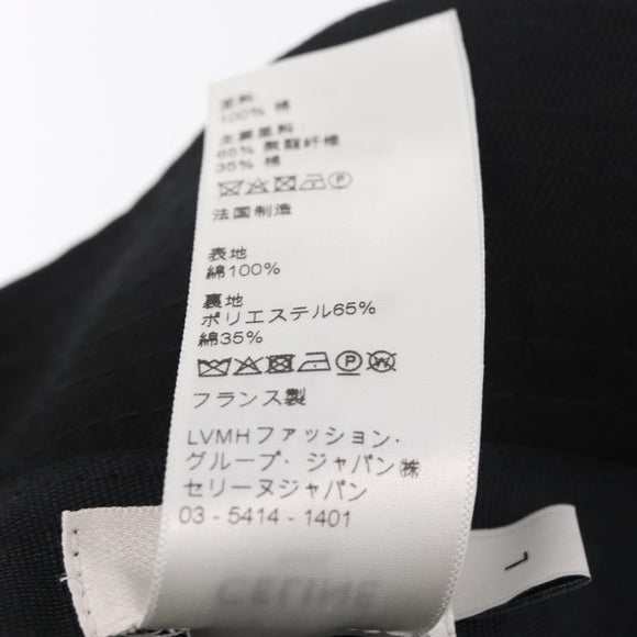 CELINE Bucket Hat Canvas L Black Auth BA16743M