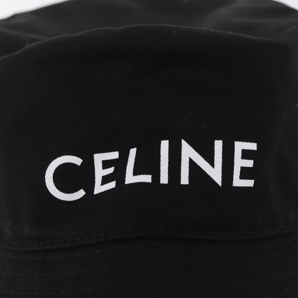 CELINE Bucket Hat Canvas L Black Auth BA16743M