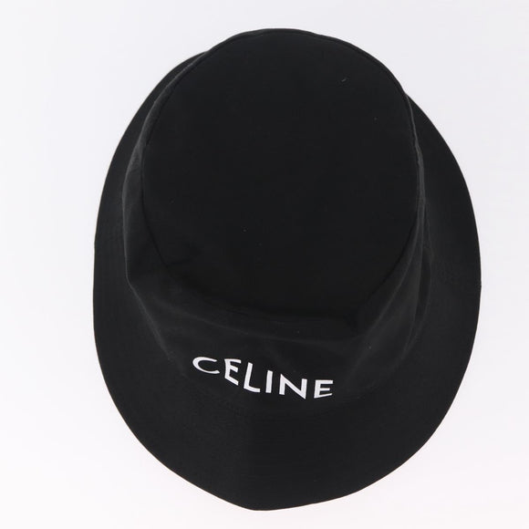 CELINE Bucket Hat Canvas L Black Auth BA16743M