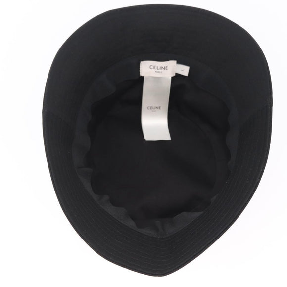 CELINE Bucket Hat Canvas L Black Auth BA16743M
