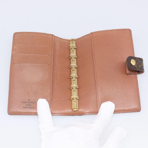 LOUIS VUITTON Monogram Agenda PM Day Planner Cover R20005 LV Auth BA16748