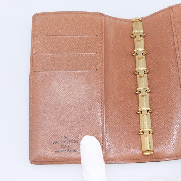 LOUIS VUITTON Monogram Agenda PM Day Planner Cover R20005 LV Auth BA16748