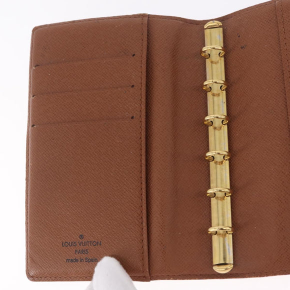 LOUIS VUITTON Monogram Agenda PM Day Planner Cover R20005 LV Auth BA16749