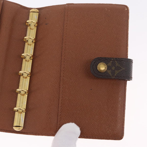 LOUIS VUITTON Monogram Agenda PM Day Planner Cover R20005 LV Auth BA16749