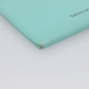 Tiffany & Co. Coin Purse Leather Light Blue Silver Auth BA16754A-10